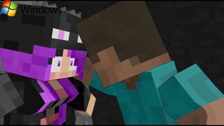 Ender Girl &  Minecraft Steve
