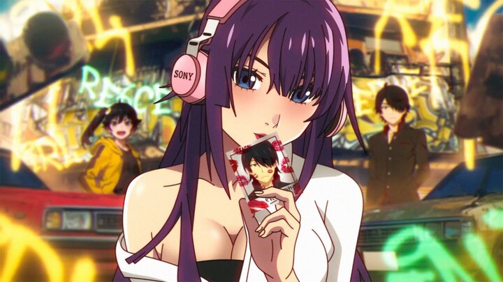 Anime Monogatari series saat duduk bersantai MC ini di kejutkan seorang wanita🔥🫣( Lycris x AMV)#