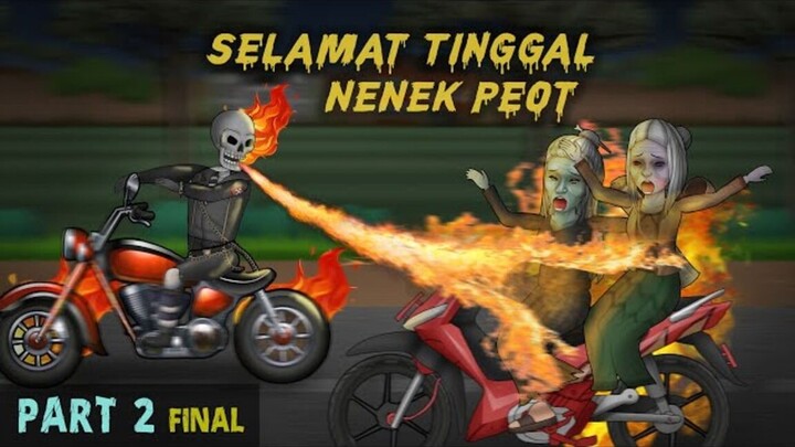 Datangnya Ghost Rider Part 2 - Nenek Hantu Terbakar! #HORORKOMEDI  Kartun Hantu
