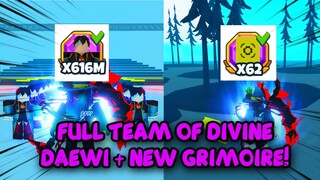 Got Full Team Of DIVINE SECRET DAEWI + New Broken GRIMOIRE! | Anime Punching Simulator Roblox!