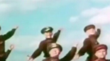 Japanese bad woman was shocked by the Russian Cossack dance