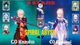 Phase 1 -  4.7 Spiral Abyss | C0 Kazuha & C0 Kokomi | Floor 10 Stars - 9 | Genshin Impact