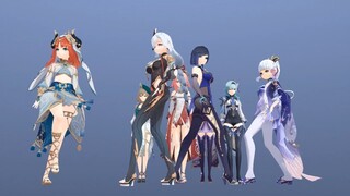 【Genshin Impact: MMD】Raiden Ei × Ayaka x Shenhe x Lisa x Yelan x Eula x Nilou x Yae Miko【COOL】