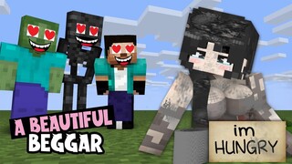 A BEAUTIFUL BEGGAR : MONSTER SCHOOL - FUNNY MINECRAFT ANIMATION