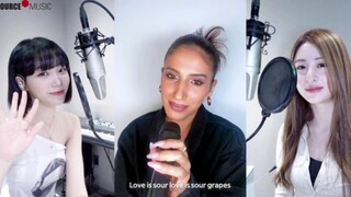 LESSERAFIM金采源&许允真 x ABIR特别合唱Sour Grapes！英文嗓好好听！