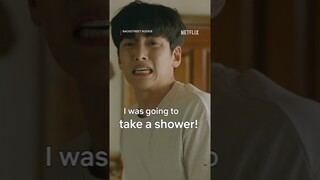 Why you need a Do Not Disturb sign on the bathroom door #BackstreetRookie #Netflix