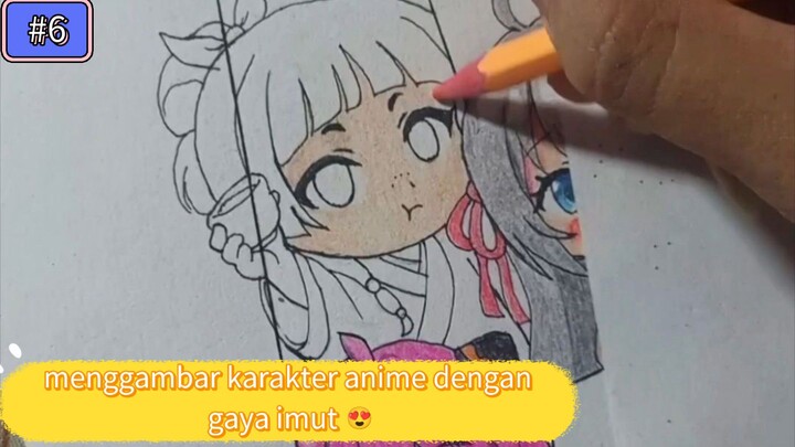Part 6 ll menggambar karakter anime dengan gaya imut yang dimulai dengan huruf "A"