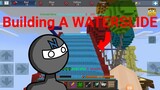 Building a WATERSLIDE in Blockman Go Blocky mods