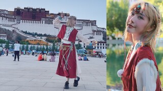 [Lingzhou] I am dancing in front of the Potala Palace in Lhasa, Tibet!