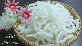 MỨT DỪA NON- Bí quyết giúp mứt dừa non không chảy nước ,trắng dẻo và để được lâu | Tra My Cooking
