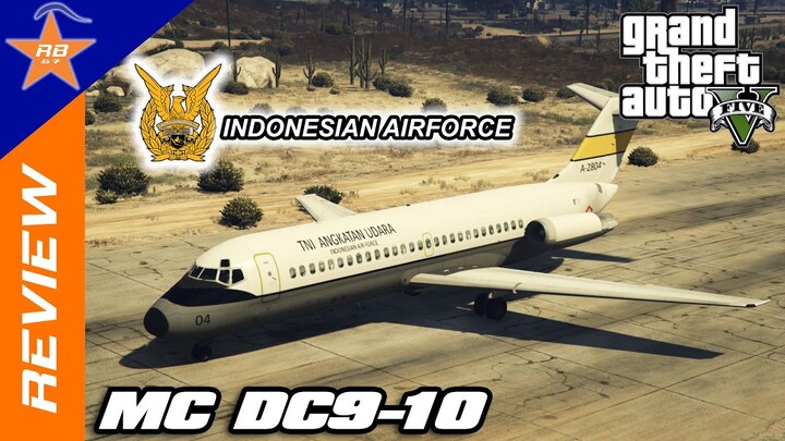 PESAWAT TNI ANGKATAN UDARA (INDONESIAN AIRFORCE) Donnell Douglas DC-9-10 - Review Mod GTA 5