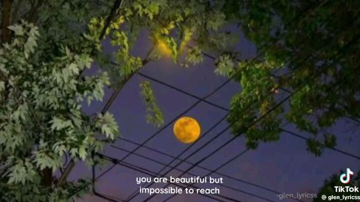 I really love stering at the moon