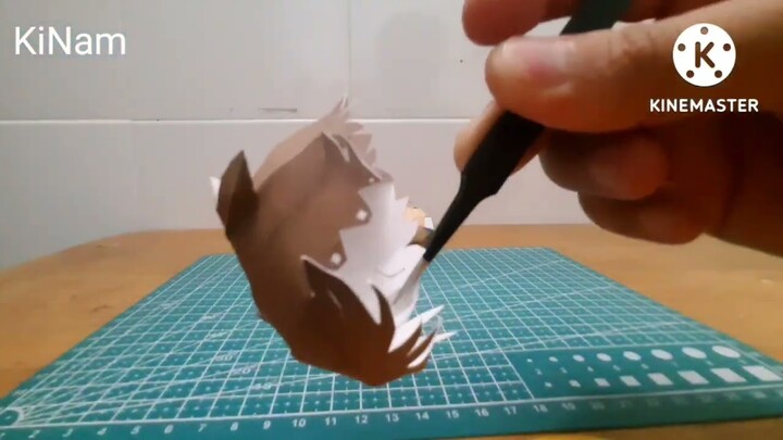 Mô hình giấy kiếm khách samurai.