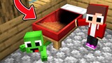 Why Baby Mikey and Baby JJ Hide Secret Passage in Bed in Minecraft  Challenge (Maizen Mizen Mazien)