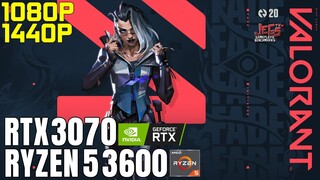 Valorant | Ryzen 5 3600 + RTX 3070 | 1080p, 1440p benchmarks!