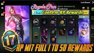 M17 ROYAL PASS 1 TO 50 RP REWARDS | Month 17 ROYAL PASS Rewards BGMI | M16 RP 1 to 50 Leaks pubg