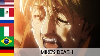 "MIKE'S DEATH" in 7 languages ● Attack On Titan