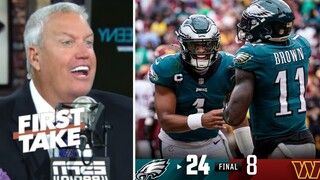 "Jalen Hurts is the coolest QB in the league" Rex Ryan "breaks down" Eagles beat Commanders 24-8