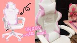KAWAII Pink Gaming Chair Unboxing ♥ white and pink cute ♥ Positive Chika
