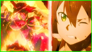 DEATH BATTLE! Kirito Vs Crimson Integrity Knight | Sword Art Online Alicization Episode 14