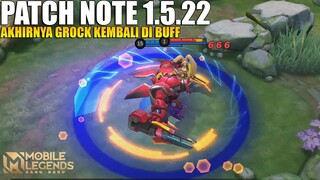 BRUNO BUFF, BELERICK BUFF, MINOTAUR BUFF, KHUFRA NERF, ROGER NERF - PATCH NOTE 1.5.22 MOBILE LEGENDS