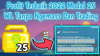 Profit Terbaik Modal 25 WL ke 500 WL? | Tanpa Ngemass Item | Growtopia Indonesia
