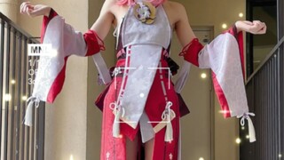 [Four Little] Genshin Impact's Yaegamiko cosplay!