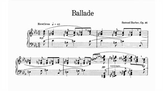 Samuel Barber - Ballade Op. 46 (audio + sheet music)