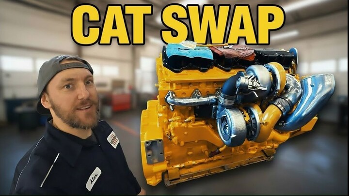 Full CAT Engine Install in a Peterbilt | Wiring, Mounts & First Start