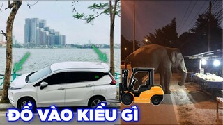 Chiếc ô tô ở hồ tây đỗ vào giữa 2 gốc cây chỉ thừa vài phân - Top comment hài hước Face Book.