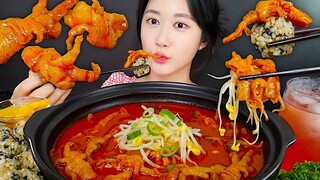 [ONHWA] Spicy chicken feet rice ball chewing sound!❤️‍🔥 Blow away your stress with the spicy taste❤️