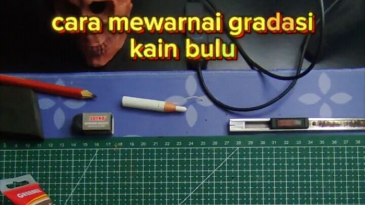 cara mewarnai gradasi kain bulu
