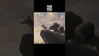 Lion & Elephant & Wolf - MOGMOG PLANET Observation Diary | It's Anime #shorts #anime #animals