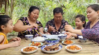 Tép Kho Sả Ớt Canh Rau Vườn Bữa Cơm Sáng Bên Gia Đình Trong Mùa Cách Ly| TKQ & Family T700