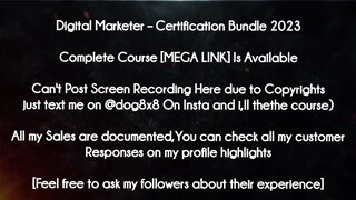 Digital Marketer  course - Certification Bundle 2023 download