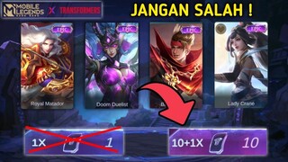 JANGAN SALAH PILIH ! TRIK DAPETIN SKIN EPIK LIMITED DI RONDE KE 2 EVENT TRANSFORMER