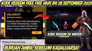 Kode Redeem Sg 2 Winterlands Gratis! Kode Redeem Free Fire 28 September 2023 Hari Ini