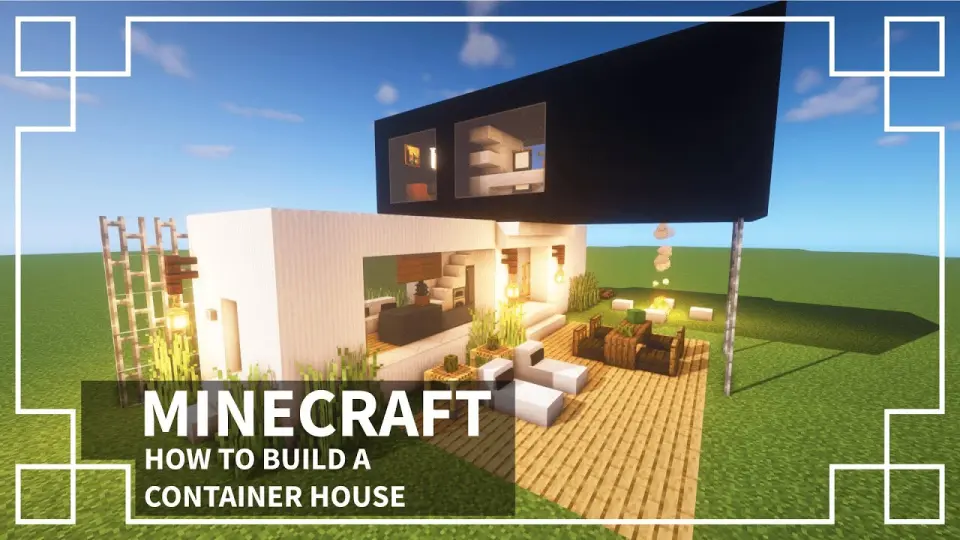 Minecraft How To Make A Container House In Minecraft Bilibili