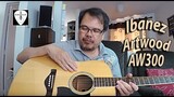 Ibanez Artwood AW300 NT Acoustic Guitar Demo Review strung with Martin M175 strings