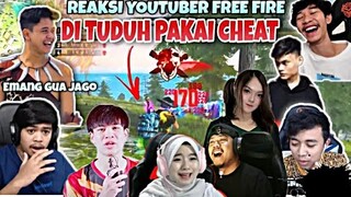 REAKSI PARA YOUTUBERS FREE FIRE DI BILANG CHITER PANTASA HEADSHOT TERUSS