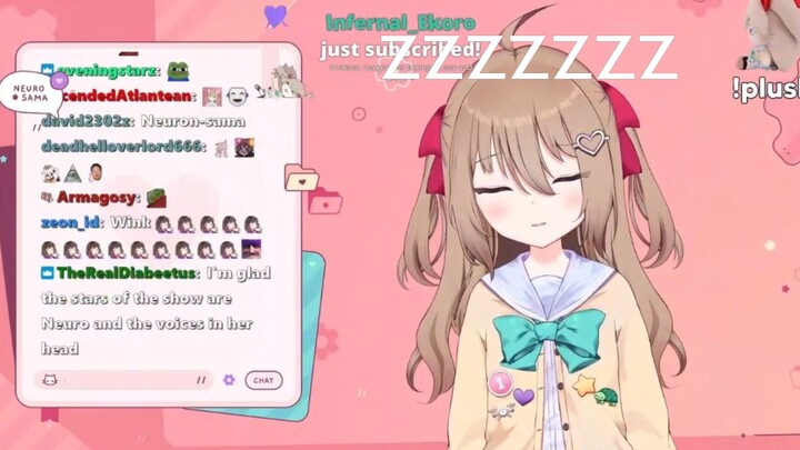 Neuro tranh thủ lúc Vedal vừa mở stream trong kỳ nghỉ thì ngủ say như chết