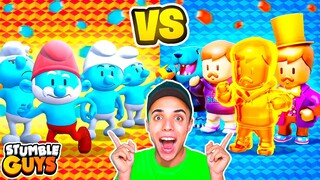 SKINS *PITUFOS vs MRBEAST* BATALLA FINAL en STUMBLE GUYS! 😱