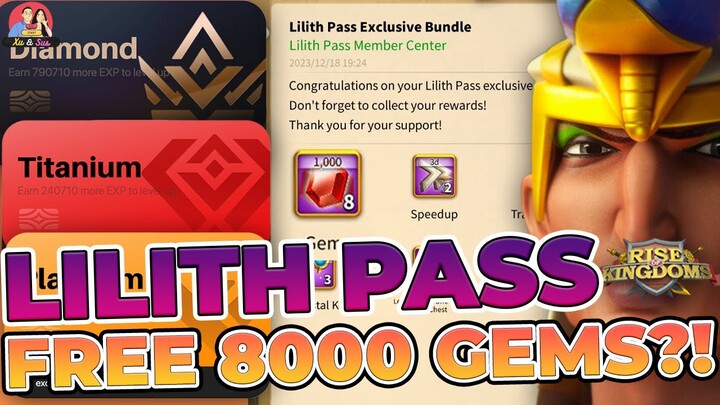 CARA AMBIL 8000 GEMS DR PASS LILITH!!! (RISE OF KINGDOMS)