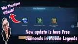 New update is here Reasons for free Diamonds in Mobile Legends | How to use promo diamonds