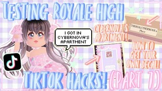 Testing Royale high Tiktok hacks! ♡ (Part 7)