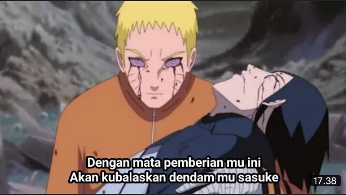 Sasuke:. "jangan lupa balaskan dendamku.
