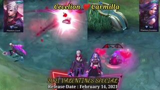 2021 VALENTINES SPECIAL | CECELION AND CARMILLA SPECIAL SKIN | MOBILE LEGENDS