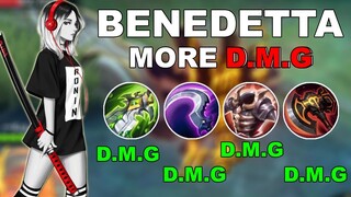 Benedetta Perfect Equipment " Sustain Damage Tanky Build | Mobile Legends