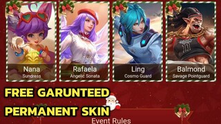 New Free Skin Event Garunteed Permanent Skin Mobile Legends Bang Bang || MLBB FREE SKIN EVENT