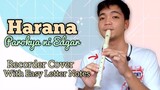 HARANA - Parokya ni Edgar | Recorder Cover with Letter Notes / Flute Chords